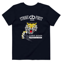Lade das Bild in den Galerie-Viewer, Chris Böhm Team "Be A Tiger - Strike First" Kids Bio Shirt - Chris Boehm Shop